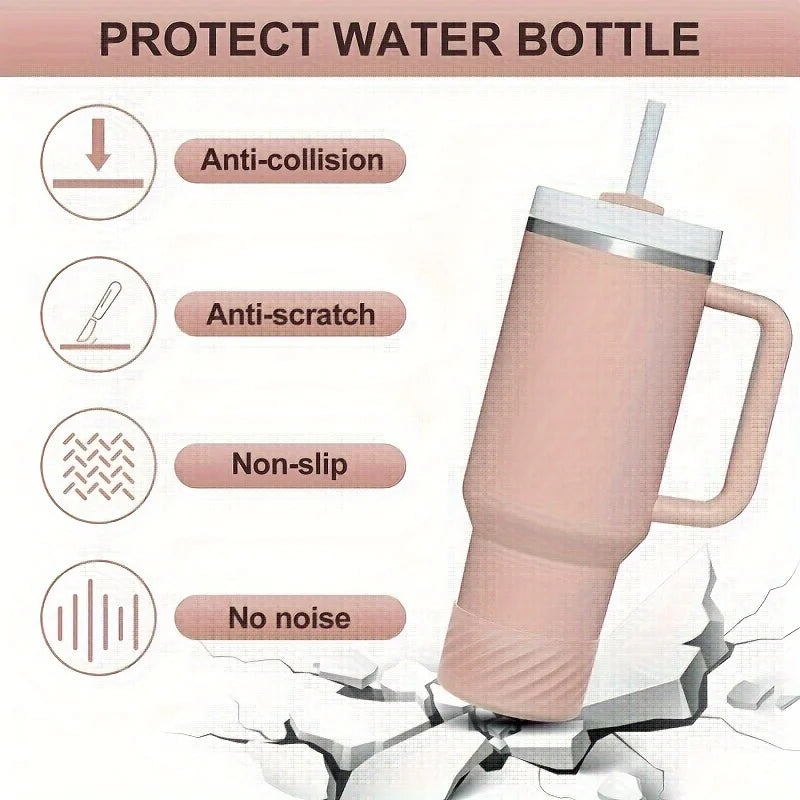 1pc Reusable Silicone Cup Boot, Suitable For 20Oz/30Oz/40Oz Tumbler And 12-24Oz Hydro Flask