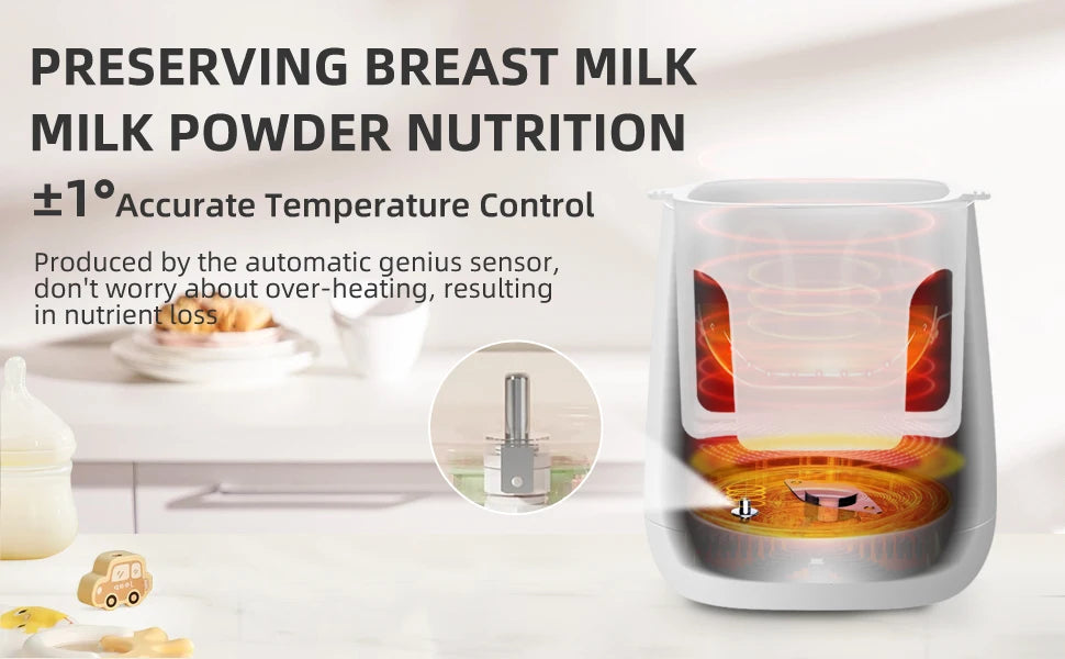 Baby Bottle Warmer & Sterilizer 24 hour 6-in-1Multifuntion Breast Milk Warmer Accurate Temperature Control Baby Bottle Heater