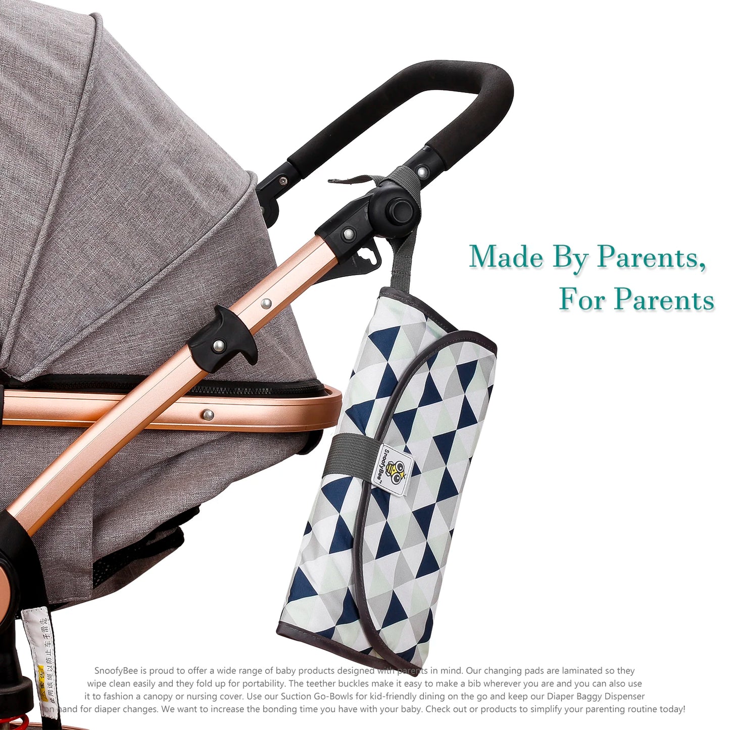 3 in 1 Portable Baby Changing Pad Multifunctional Baby Care Pad Waterproof Diaper Cover Newborn Storage Bag