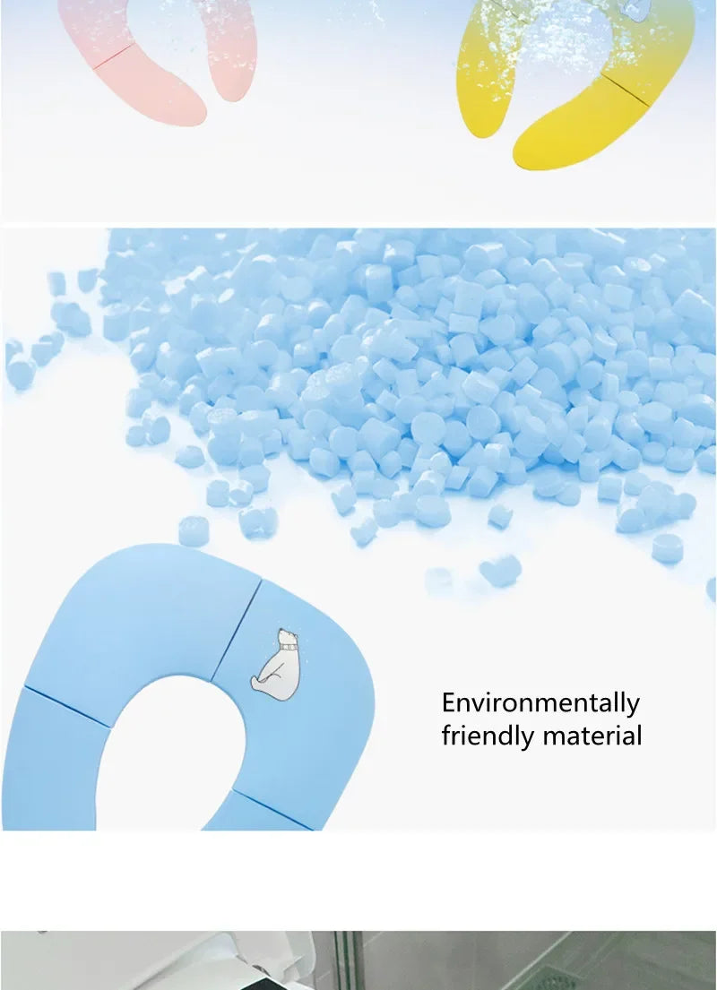 Travel On A Toilet Seat Non-Slip Suction Cups Folding Travel Potty Seat Portable For Fits Round Oval Toilets Tourist Carry-On