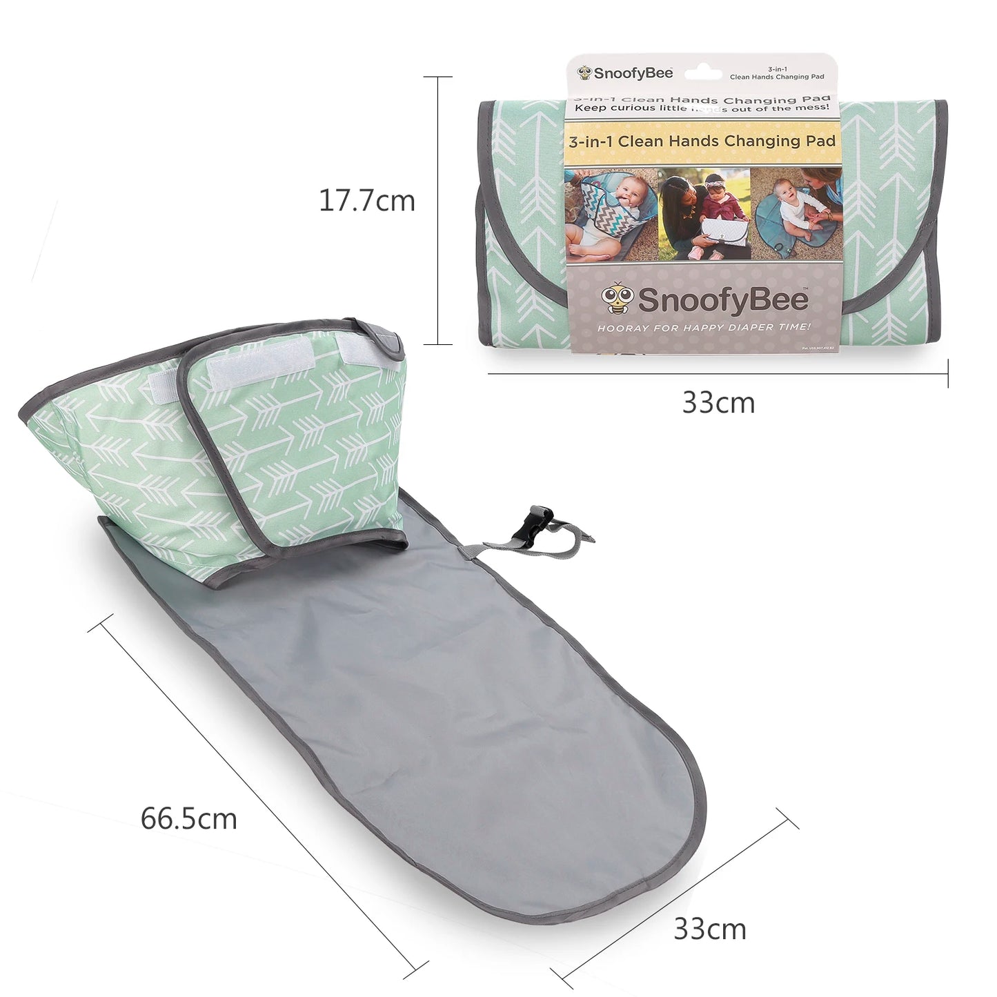 3 in 1 Portable Baby Changing Pad Multifunctional Baby Care Pad Waterproof Diaper Cover Newborn Storage Bag