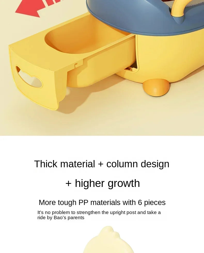 Potty Training Toilet for Kids Household Cute Cartoon Duck Soft Hard Cushion Clamshell Waist Guard Toilet Baby Toilet Supplies