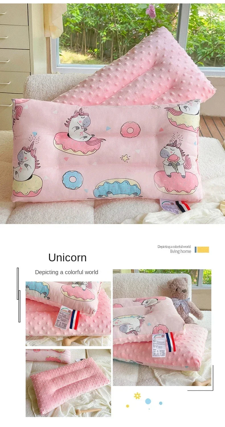 Soft baby pillow Comfortable velvet newborn pillow Baby sleep headrest Breathable baby pillow Mom's Love