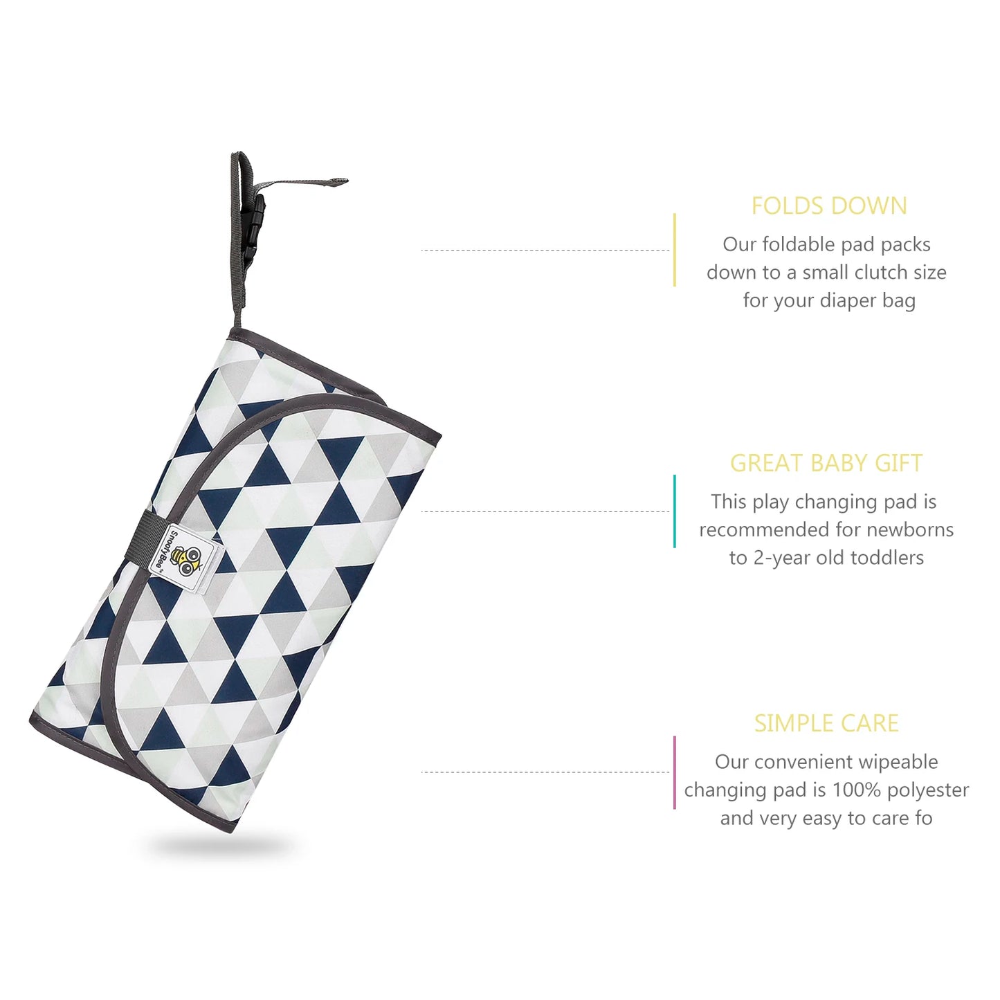 3 in 1 Portable Baby Changing Pad Multifunctional Baby Care Pad Waterproof Diaper Cover Newborn Storage Bag
