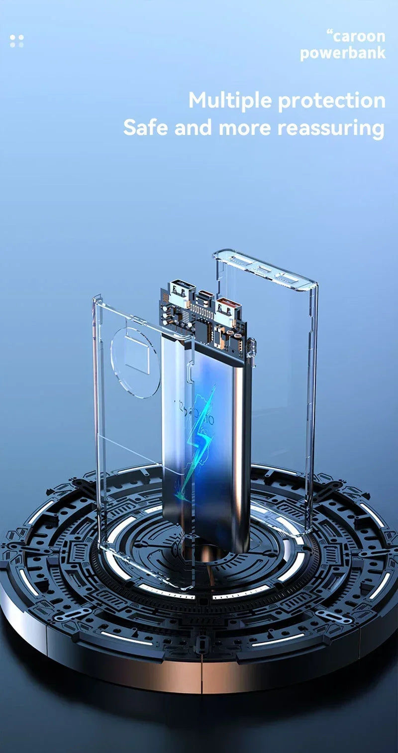 2024 New 50000mAh Portable Power Bank 120W Fast Charger Backup Battery Smart Power Display for IPhone Samsung Xiaomi