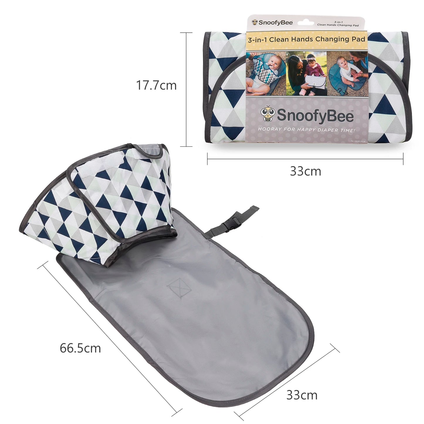 3 in 1 Portable Baby Changing Pad Multifunctional Baby Care Pad Waterproof Diaper Cover Newborn Storage Bag
