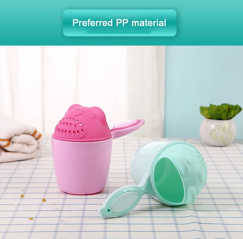 Baby Bath Caps Toddler Shampoo Cup Children Bathing Bailer Kids Shower Spoons Child Washing Hair Cup Protect Baby Eye Bath Tool