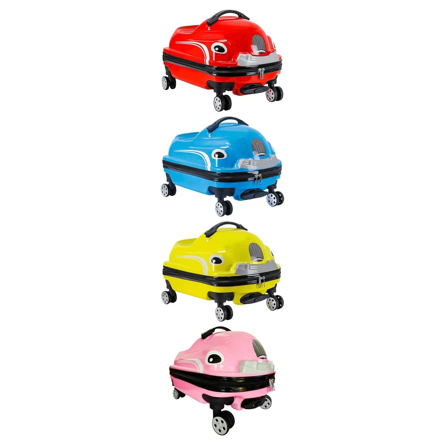 20" Kids Ride on Travel Suitcase Sturdy Carry on Luggage for Boys Girls Kids