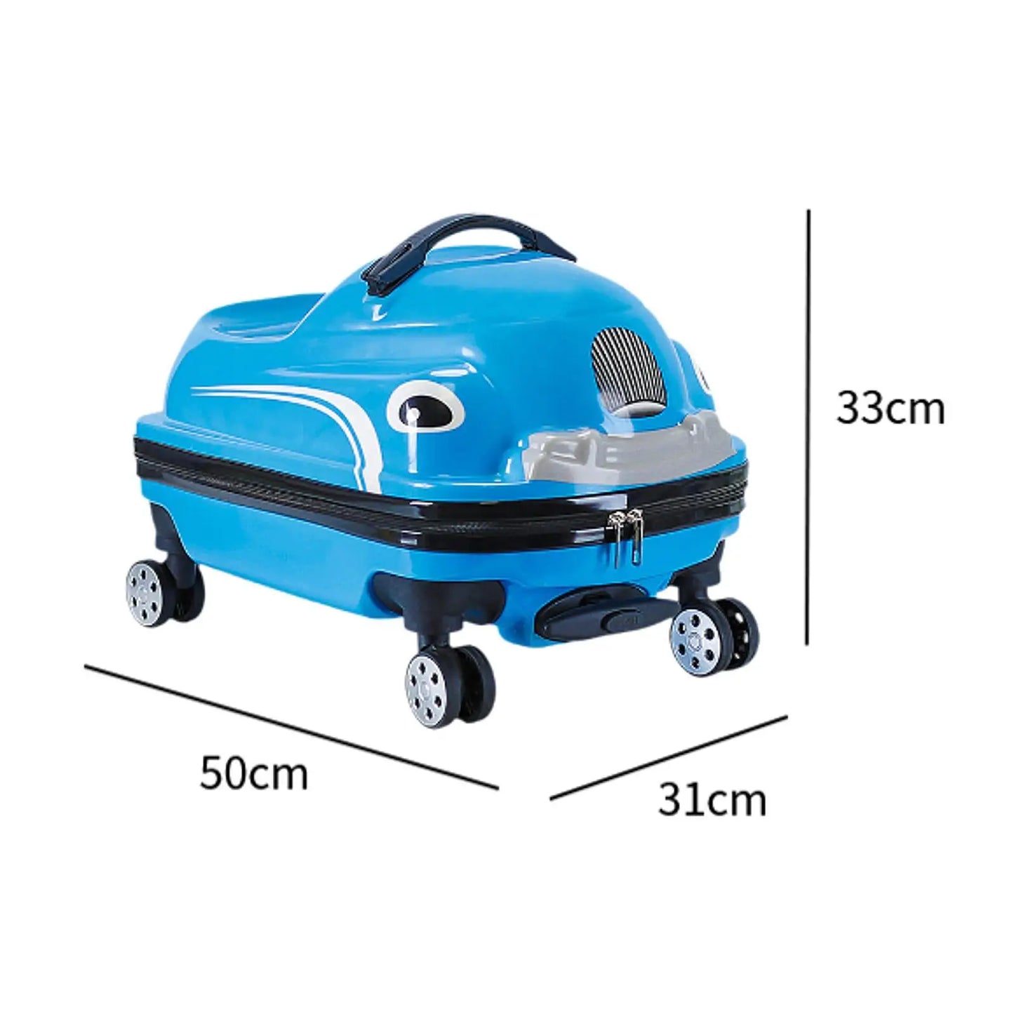 20" Kids Ride on Travel Suitcase Sturdy Carry on Luggage for Boys Girls Kids