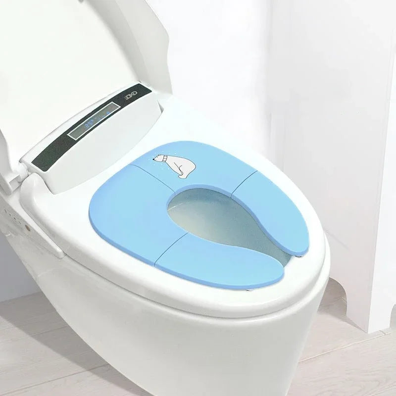 Travel On A Toilet Seat Non-Slip Suction Cups Folding Travel Potty Seat Portable For Fits Round Oval Toilets Tourist Carry-On