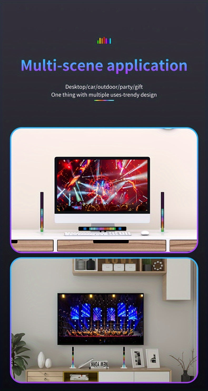 RGB farebné osvetlenie podľa rytmu zvuku s USB