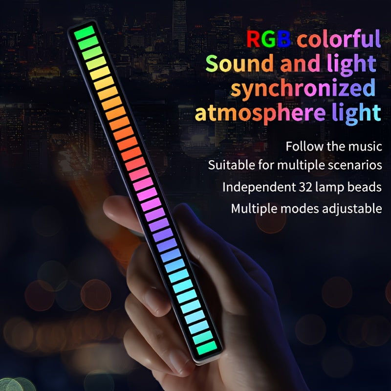 RGB farebné osvetlenie podľa rytmu zvuku s USB