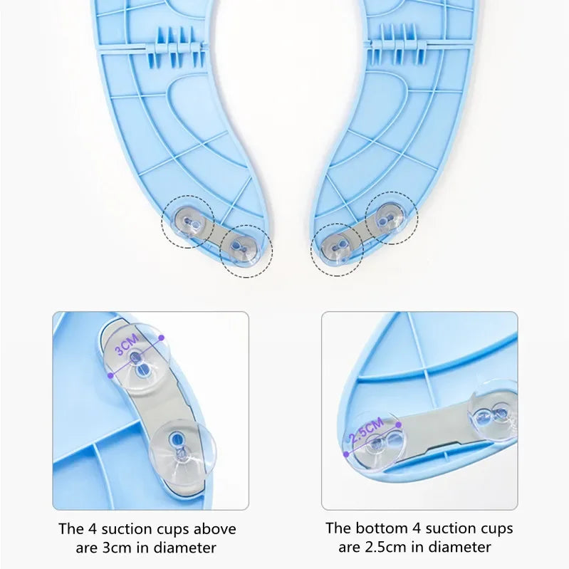 Travel On A Toilet Seat Non-Slip Suction Cups  Folding Travel Potty Seat Portable For Fits Round Oval Toilets Tourist Carry-On