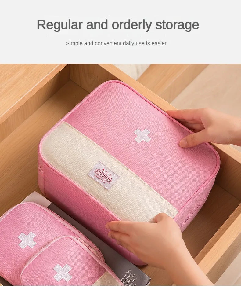 Large Capacity Medicine Bag Travel Portable Medical Bag Home Medicine Storage Bag Set Portable Outdoor First Aid Kit 1pc