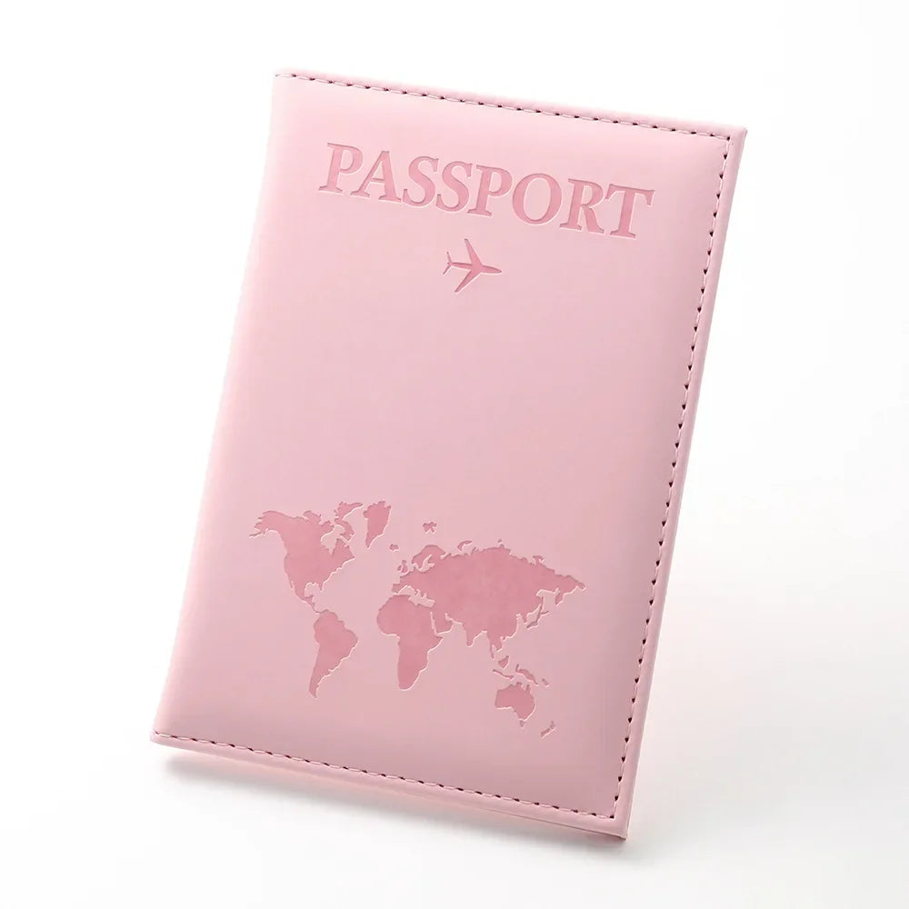 Women Fashion Pink Marble Pattern Travel Passport Cover Holder Bag Credit Cases Thin Ticket Protective Essentials Accessories