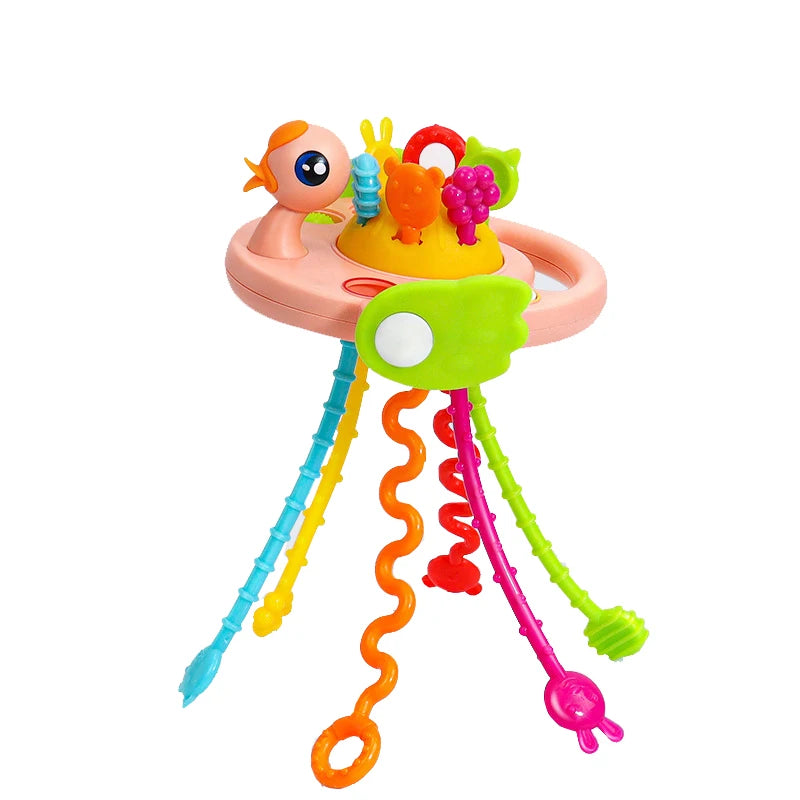Montessori Pull String Sensory Toys Baby 6 12 Months Silicone Develop Teething Activity Toys For Baby 1-3Y Educational Toys