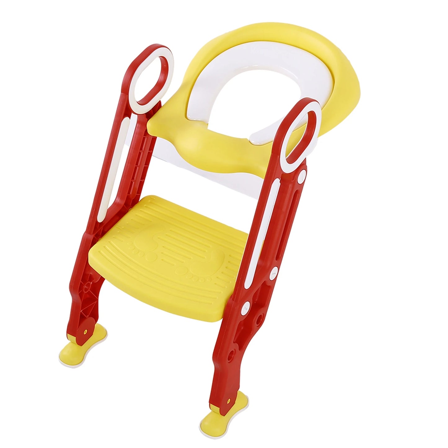 Baby Toddler Soft Toilet Chair Ladder Adjustable Safety Potty Training Seat (Red Yellow) Baby Toilet Ladder Toilet Training Seat