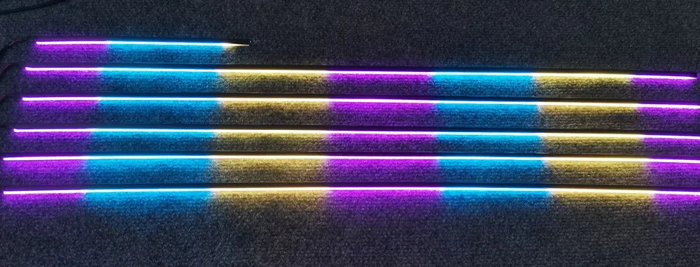 LED Symphony High Quality Car Interior Ambience Lamp LED 64 Color RGB Acrylic Optical Fiber Strip For Replacement