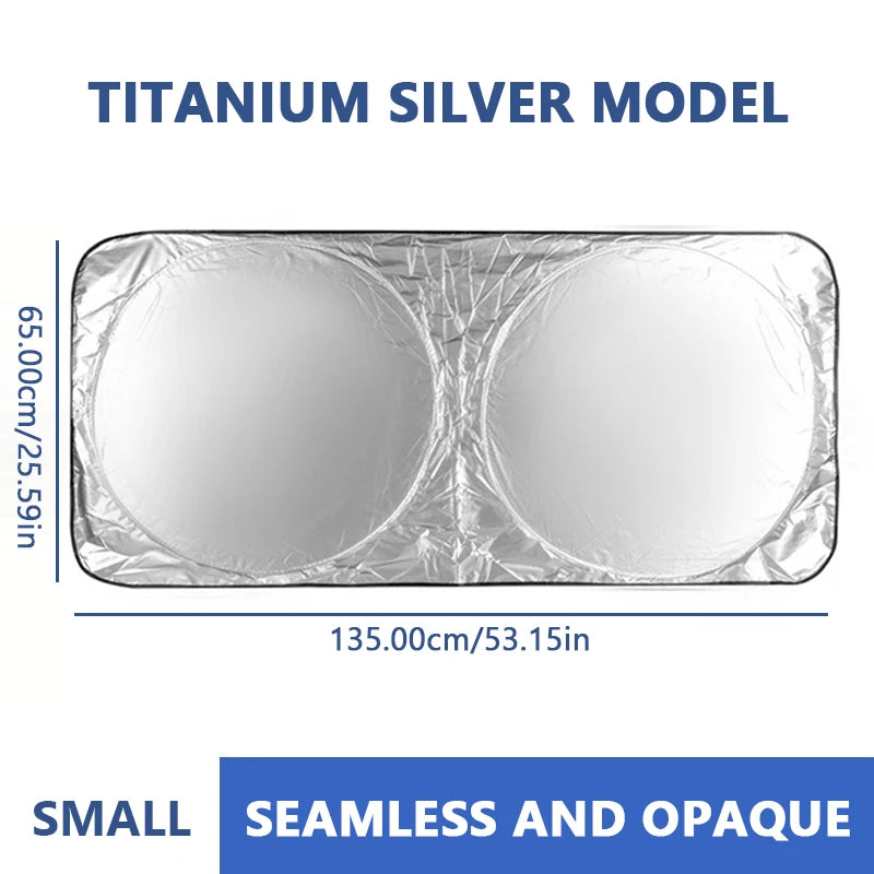 SEAMETAL Car Windshield Sun Shade Cover Foldable Front Window Sun Protection Curtain UV Ray Blocker Anti Glare Privacy Curtains