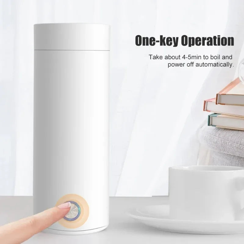 Travel Electric Kettle 400ml Stainless Steel Baby Warmer Bottle Auto Off Electric Kettle Water Boiler for Tea Coffee Milk