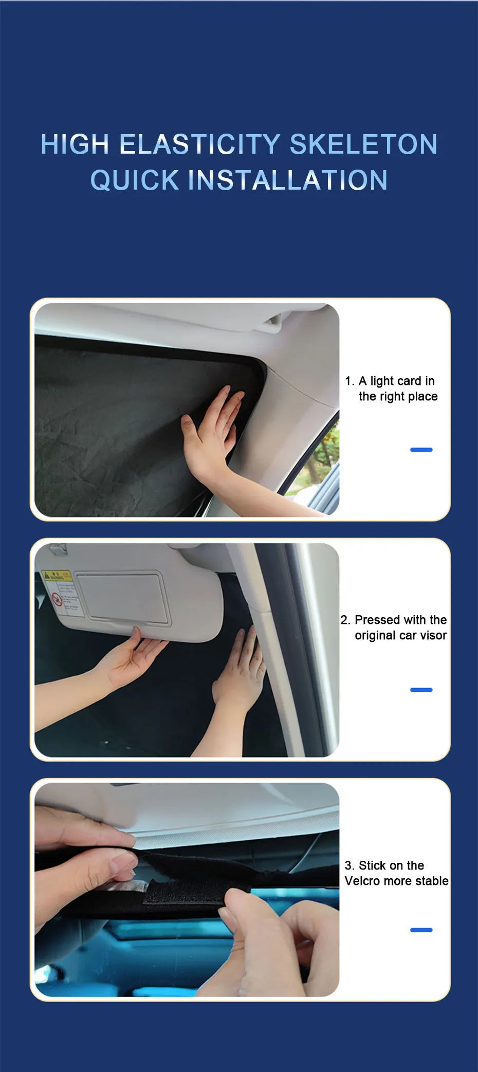 SEAMETAL Car Windshield Sun Shade Cover Foldable Front Window Sun Protection Curtain UV Ray Blocker Anti Glare Privacy Curtains