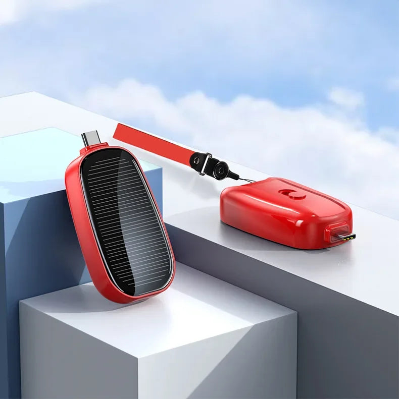 Mini Solar Keychain PowerBank Outdoor Wireless Mobile Power Pocket Charger Suitable for iPhone C Power Bank  power bank battery