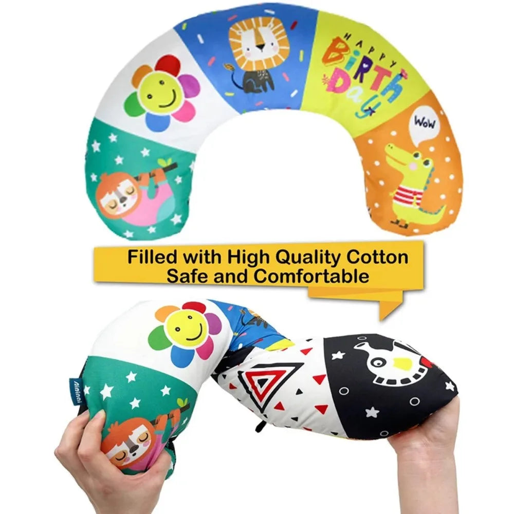 Baby Tummy Time Pillow Toy Baby Lying Pillow for Babies High Contrast Newborn Head Support Pillows Nursing Infant Crawling Train