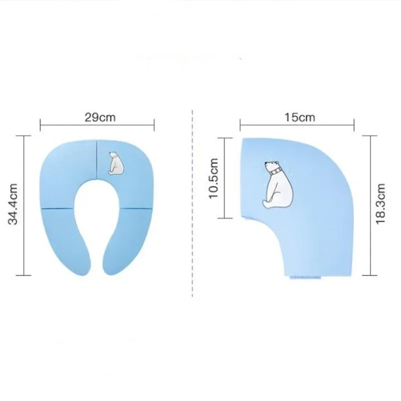 Travel On A Toilet Seat Non-Slip Suction Cups  Folding Travel Potty Seat Portable For Fits Round Oval Toilets Tourist Carry-On