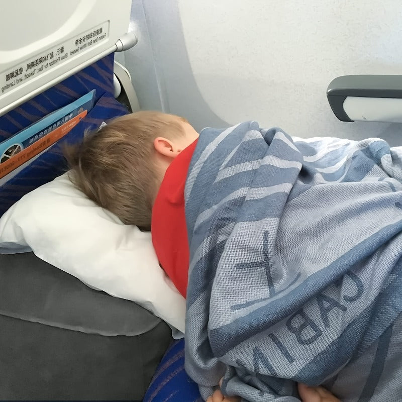 Inflatable Travel Foot Rest Pillow | Adjustable Height Leg Pillow | Make a Flat Bed for Kids and Toddlers | Great for Airplane