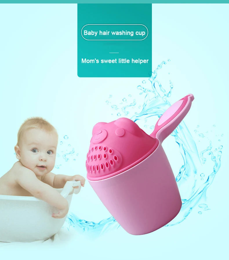 Baby Bath Caps Toddler Shampoo Cup Children Bathing Bailer Kids Shower Spoons Child Washing Hair Cup Protect Baby Eye Bath Tool