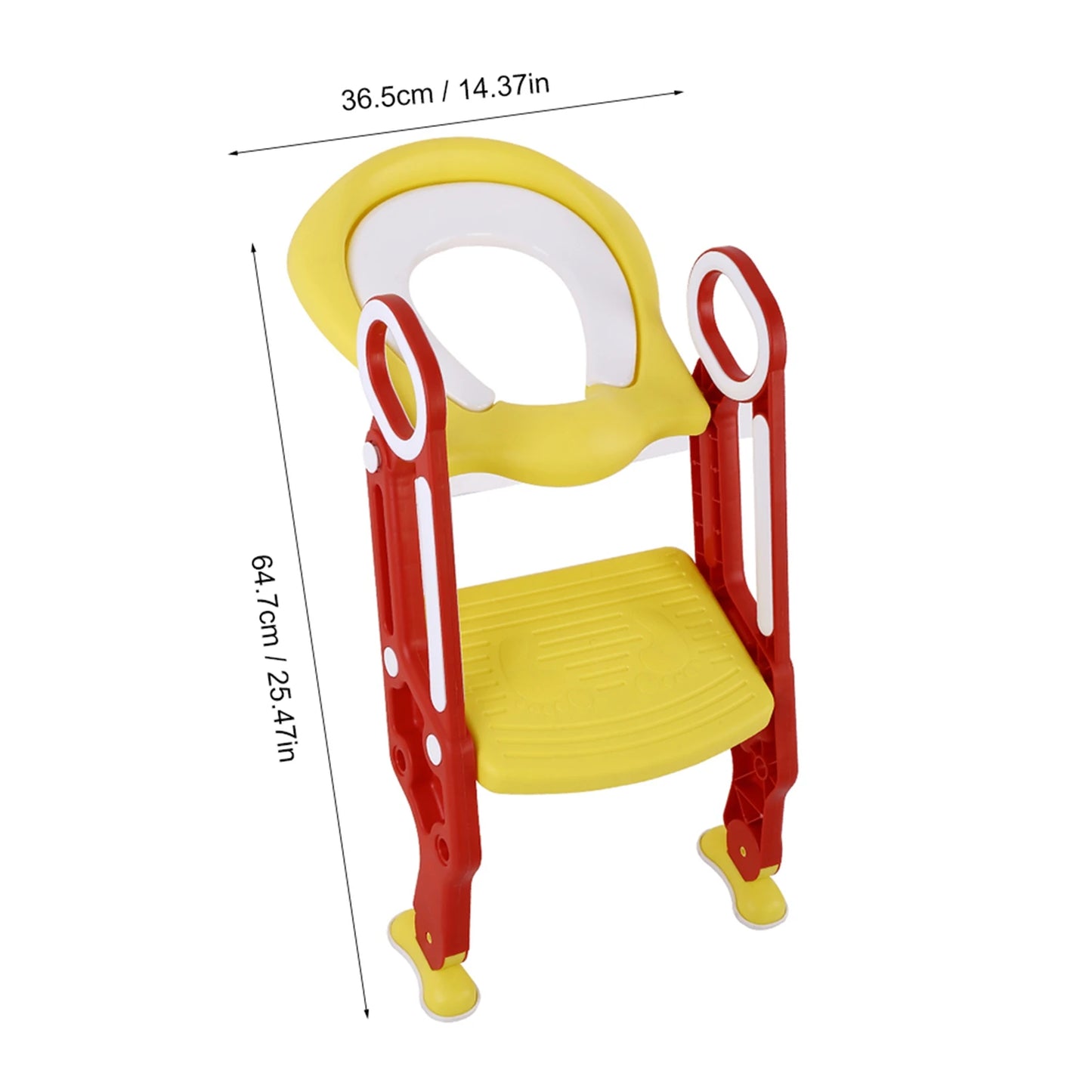 Baby Toddler Soft Toilet Chair Ladder Adjustable Safety Potty Training Seat (Red Yellow) Baby Toilet Ladder Toilet Training Seat