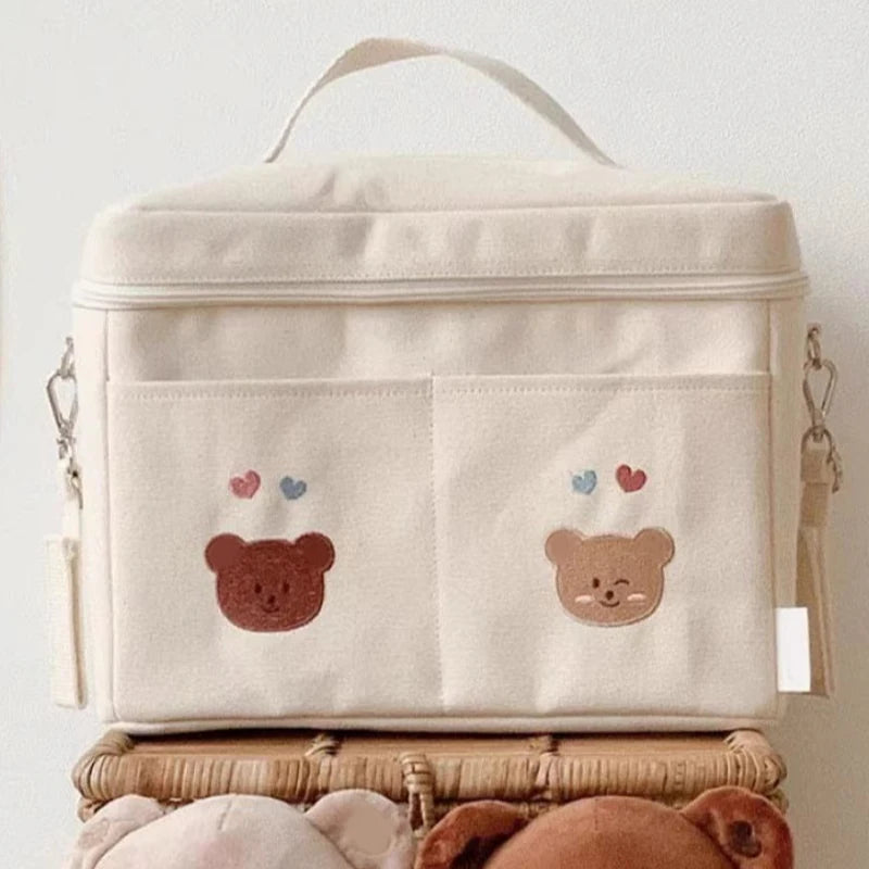 Baby Diaper Bag Outdoor Mommy Shoulder Bag Waterproof Baby Bottle Insulation Mommy Bag Baby Cart Hanging Bags Trolley Accessorie