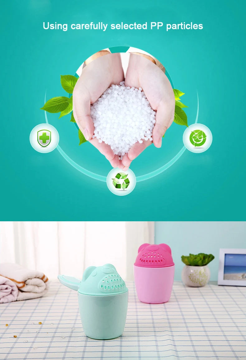 Baby Bath Caps Toddler Shampoo Cup Children Bathing Bailer Kids Shower Spoons Child Washing Hair Cup Protect Baby Eye Bath Tool