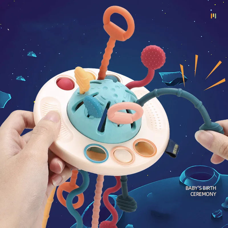 Montessori Pull String Sensory Toys Baby 6 12 Months Silicone Develop Teething Activity Toys For Baby 1-3Y Educational Toys
