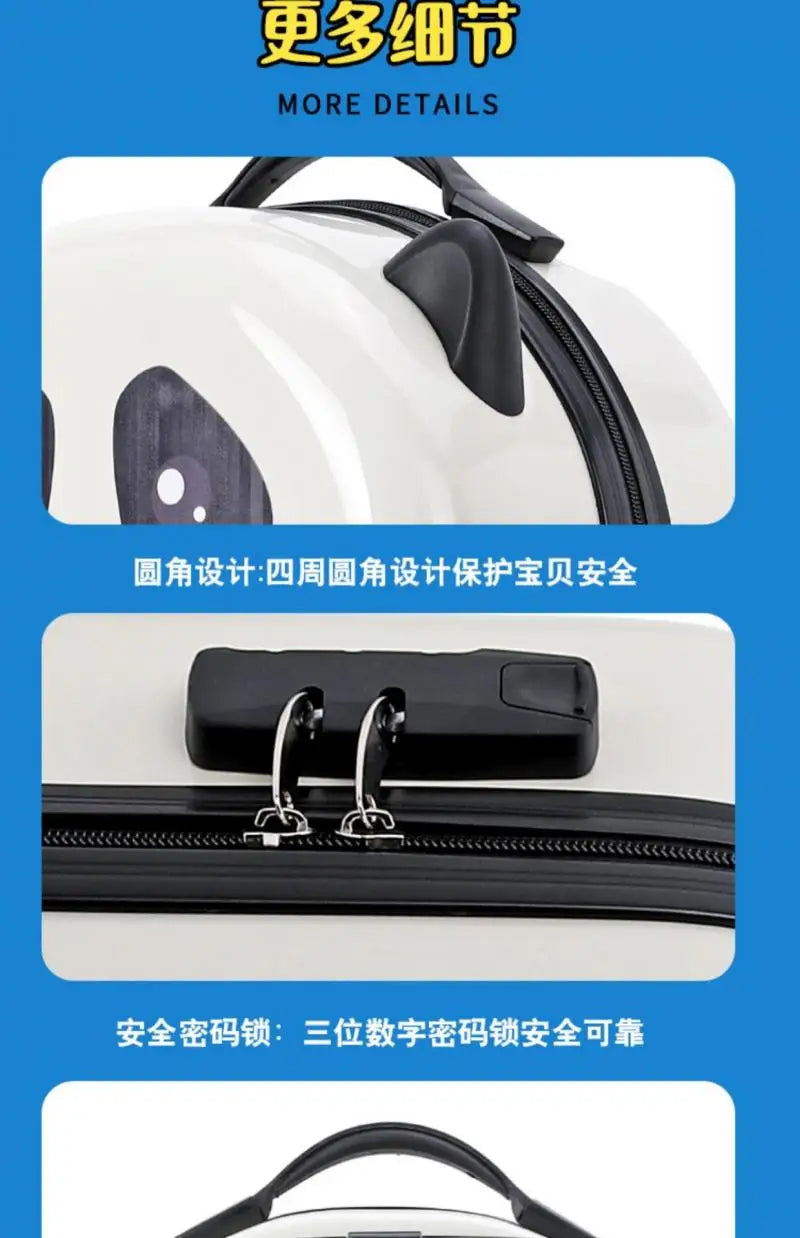Hello Kittys 18 Inches Small Light Child Can Sit Suitcase Sanrios Kawaii Boy Travel Lockbox Girl Trolley Carry-On Suitcase