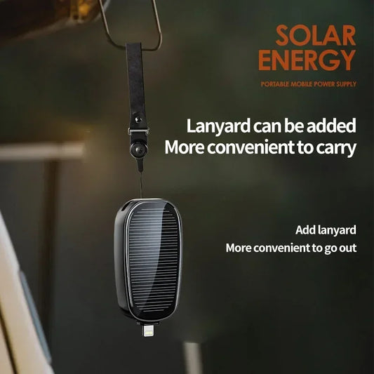 Mini Solar Keychain PowerBank Outdoor Wireless Mobile Power Pocket Charger Suitable for iPhone C Power Bank  power bank battery