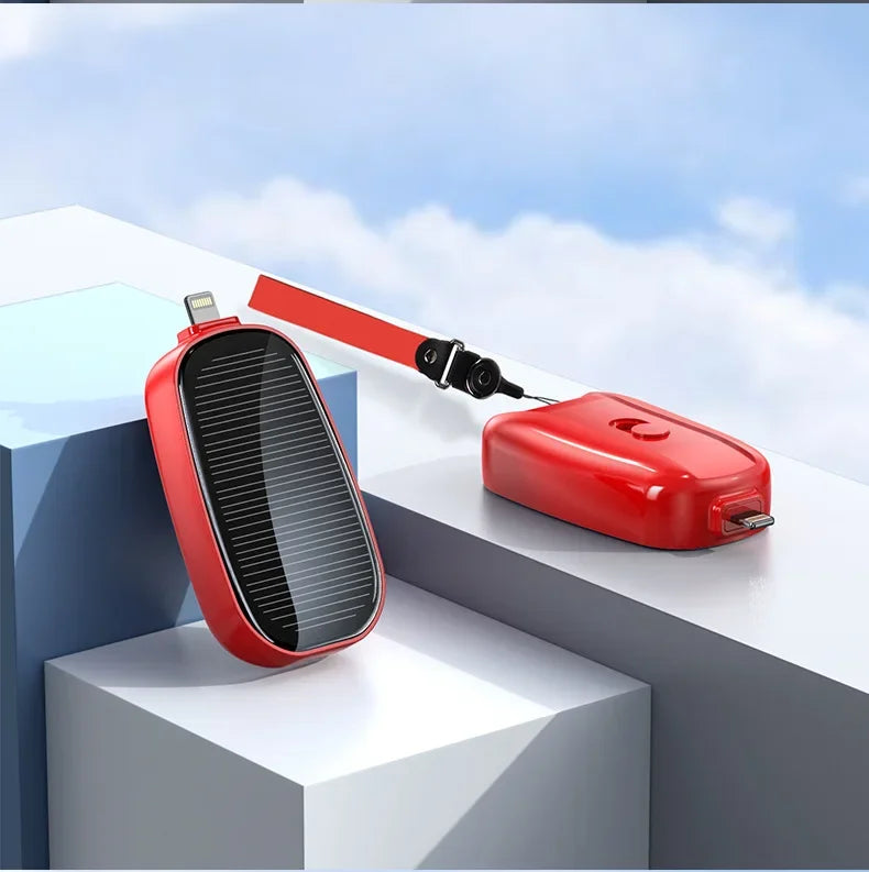 Mini Solar Keychain PowerBank Outdoor Wireless Mobile Power Pocket Charger Suitable for iPhone C Power Bank  power bank battery