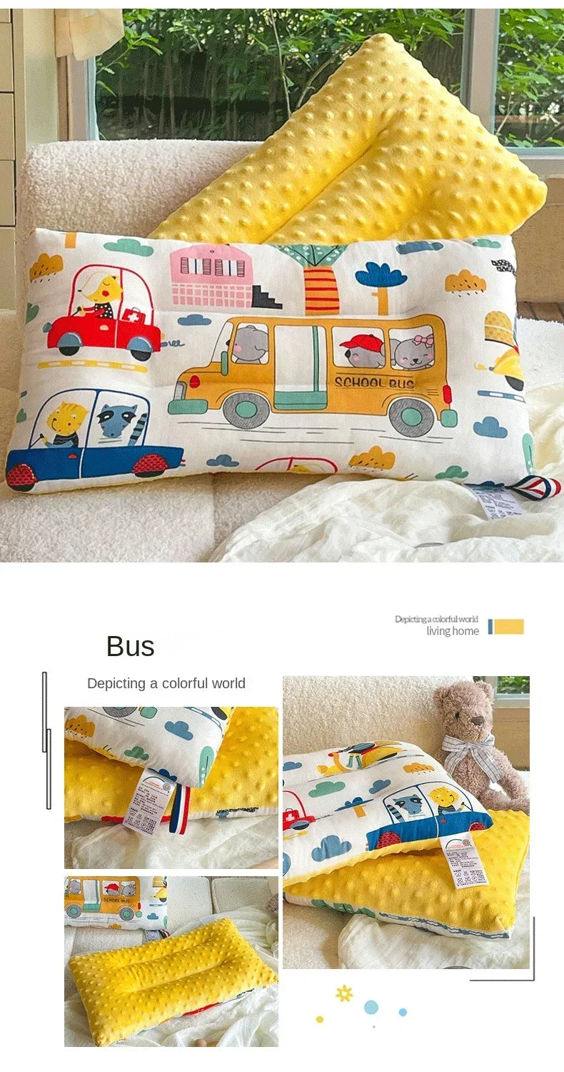 Soft baby pillow Comfortable velvet newborn pillow Baby sleep headrest Breathable baby pillow Mom's Love