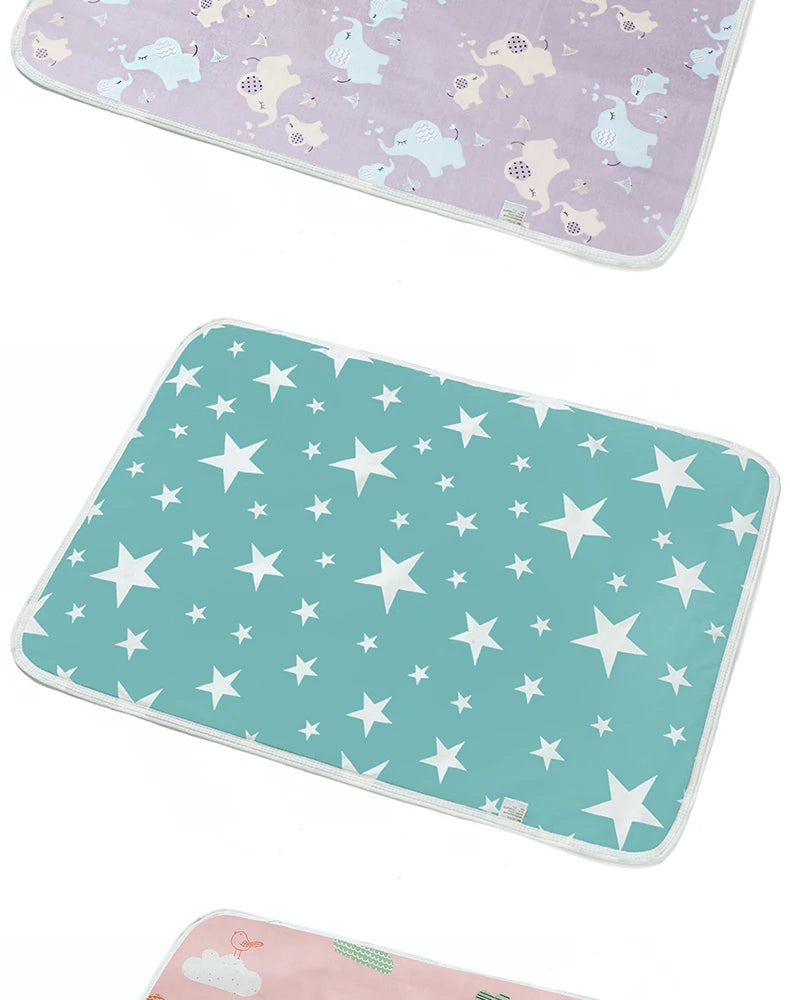 35x45cm Baby Reusable Mattress Waterproof Diapering Changing Pads Cotton Washable Newborn Mattress Baby Changing Mat