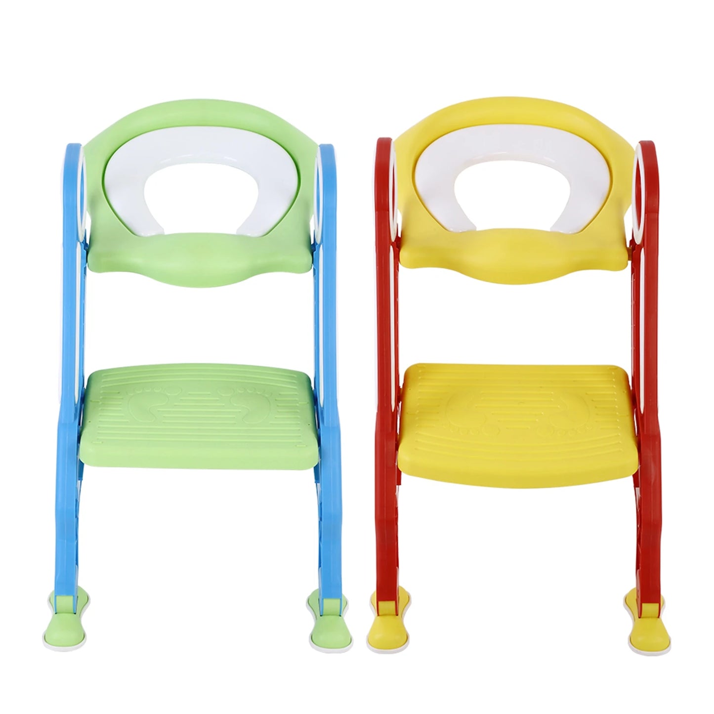Baby Toddler Soft Toilet Chair Ladder Adjustable Safety Potty Training Seat (Red Yellow) Baby Toilet Ladder Toilet Training Seat