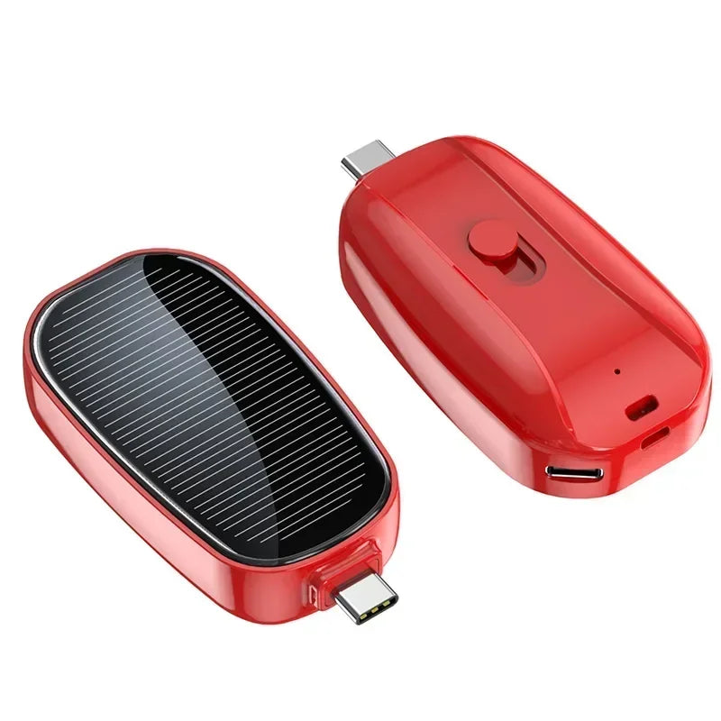 Mini Solar Keychain PowerBank Outdoor Wireless Mobile Power Pocket Charger Suitable for iPhone C Power Bank  power bank battery