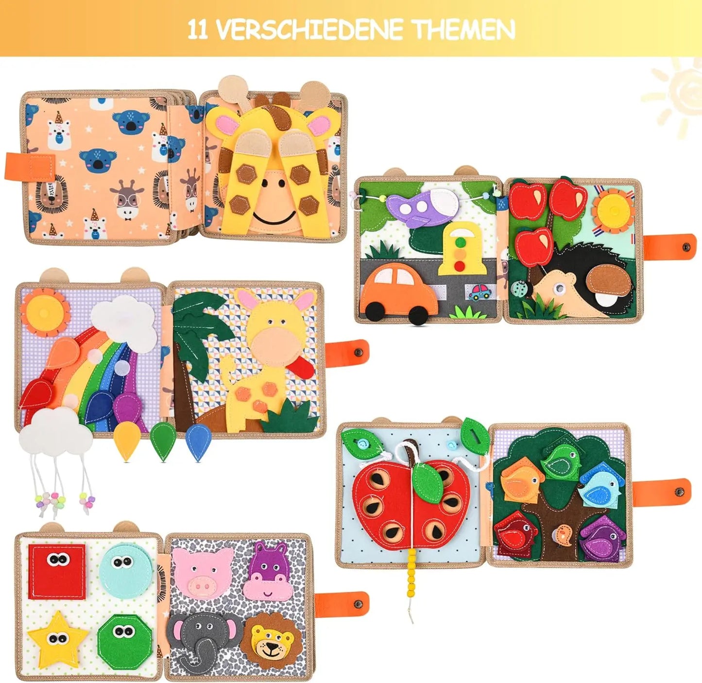 Baby Toy Soft 3D Cloth Book First Book Montessori Infant Early color Cognitive Educational Toys Learning Basic Life Skills Toys