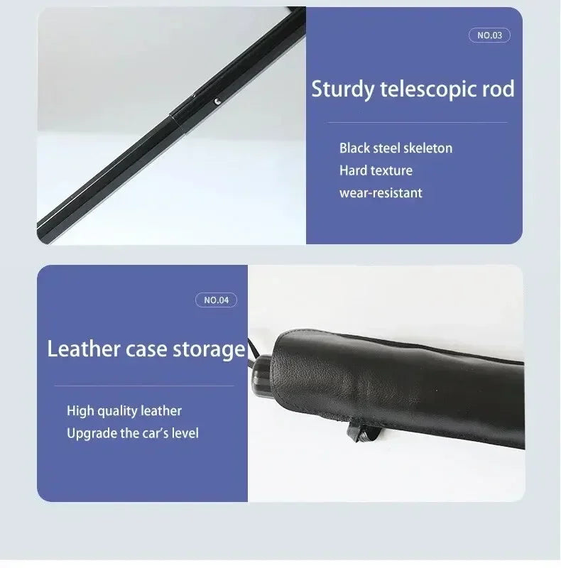 Folding Car Sunshade Umbrella for Windshield - Summer UV Protection Parasol for Front Window - Easy Storage