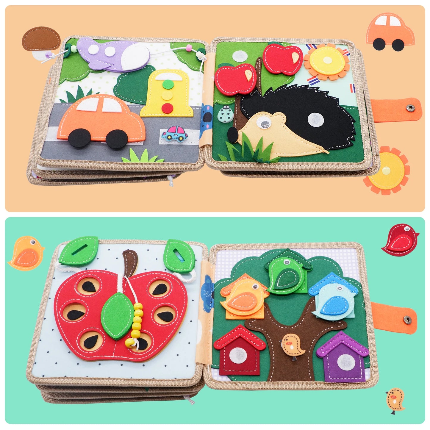 Baby Toy Soft 3D Cloth Book First Book Montessori Infant Early color Cognitive Educational Toys Learning Basic Life Skills Toys