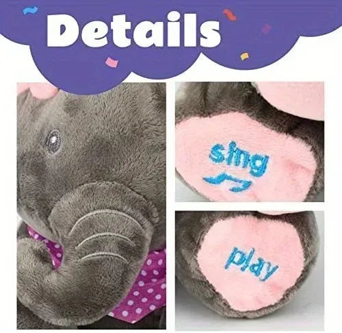 Hide-and-seek Elephant Plush Toy Baby Hide-and-seek Game Toy Singing Interactive Musical Toys Gifts