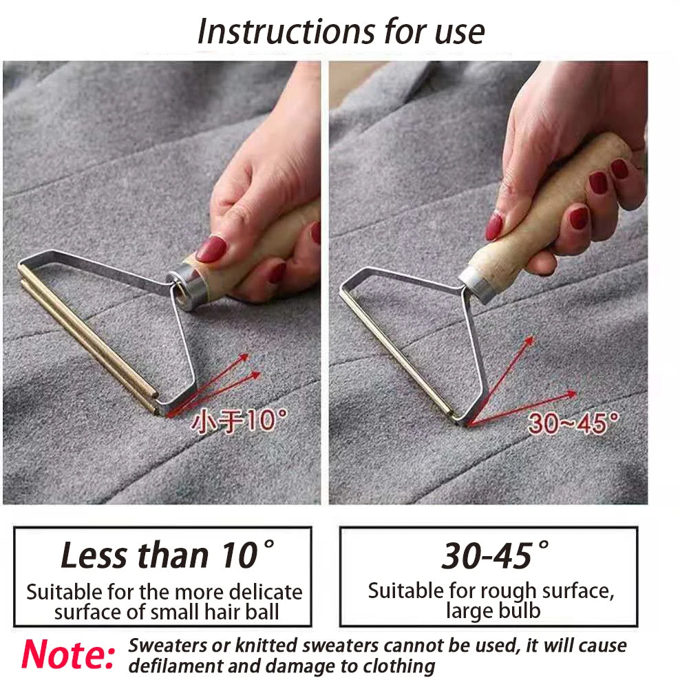 Portable Lint Remover Clothes Fuzz Fabric Shaver Brush Power-Free Fluff Removing Roller For Sweater Woven Coat Cleaning Tool