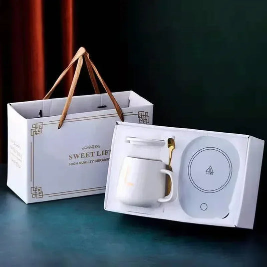 Constant Temperature Heating USB Electric Mug Mat Set Milk Tea Water Home Office 55℃ Coffee Mug Warmer Pad Cup Heater Coster