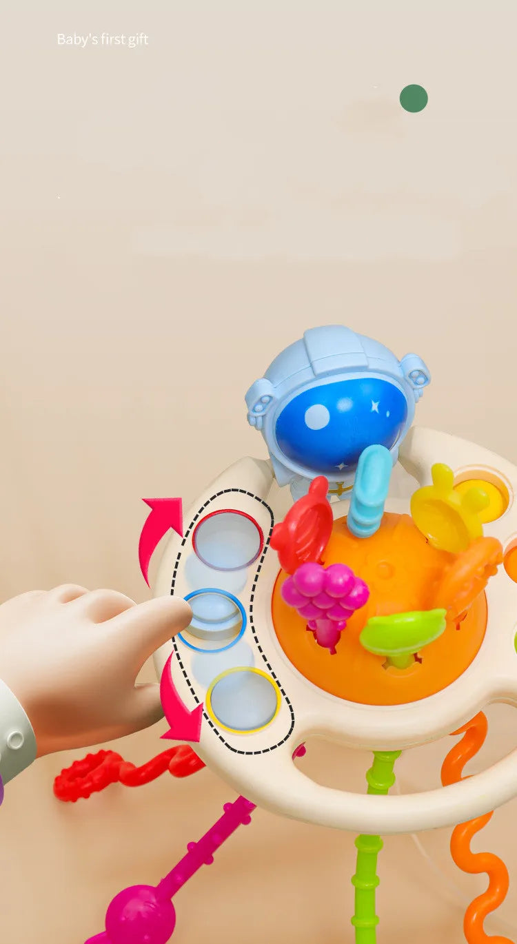 Montessori Pull String Sensory Toys Baby 6 12 Months Silicone Develop Teething Activity Toys For Baby 1-3Y Educational Toys