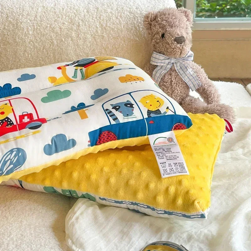 Soft baby pillow Comfortable velvet newborn pillow Baby sleep headrest Breathable baby pillow Mom's Love
