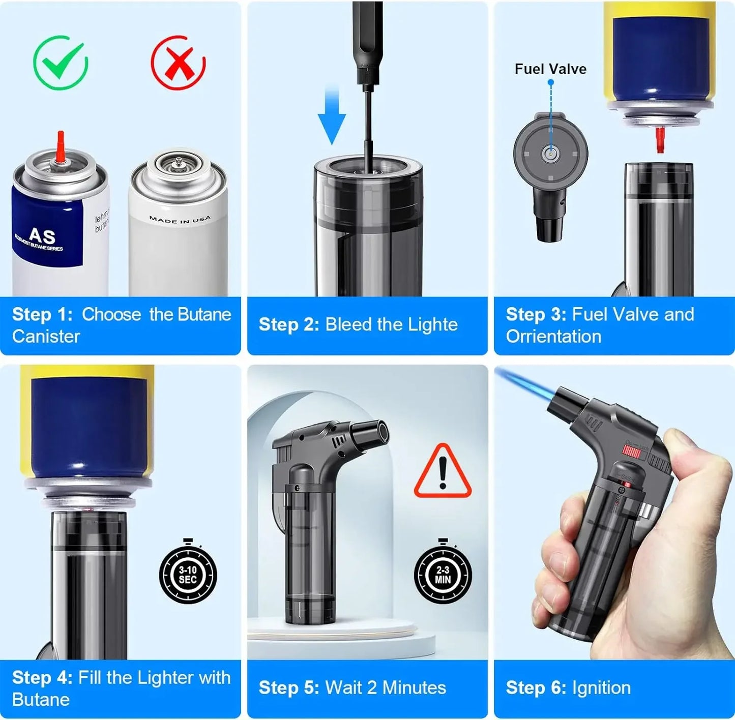 4-pack torch lighters, windproof lighters, butane gas lighters, smoke accessories, outdoor grilling tools 2024 New